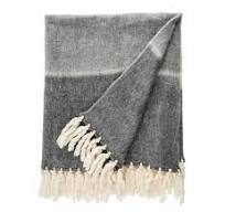 Grey Melange Mohair Throw